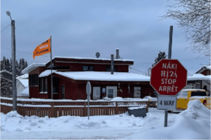 cold day doing asbuilt construction surveys in behchoko nwt