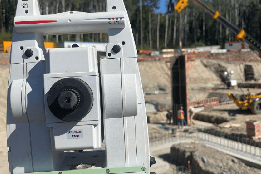 construction surveying column set out in vancouver british columbia