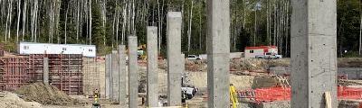 images one of our surveyors took of some poured columns we are doing an asbuilt of the completed columns