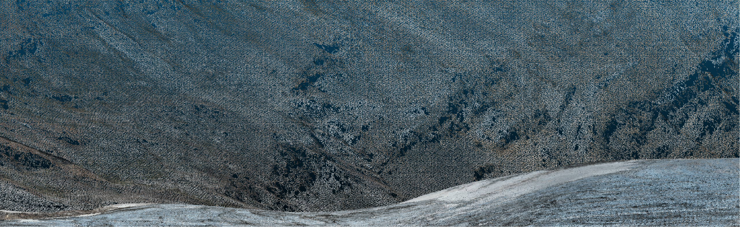 Mining Surveying in BC, Yukon and Alberta lidar point cloud for mining project.